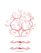 Wedding Heart Thumbprint Tree