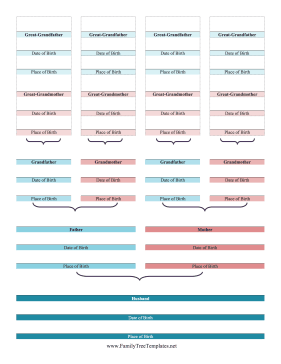 Bible-Style Husband Family Tree Template