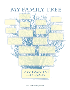 Blue Family Tree Template