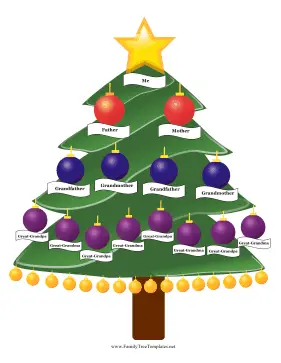 Christmas Family Tree Template
