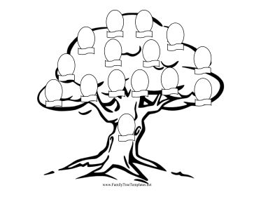Family Tree Coloring Page Template