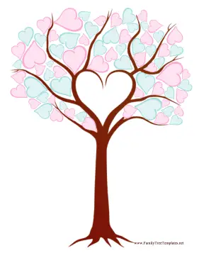 Heart Family Tree Template
