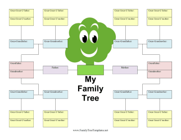 5 Generation Kid Family Tree Template