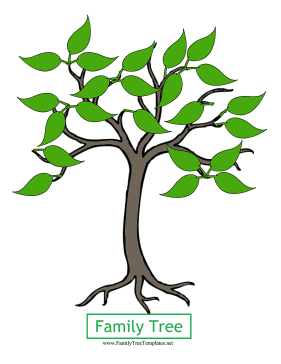 Leaf Family Tree Template