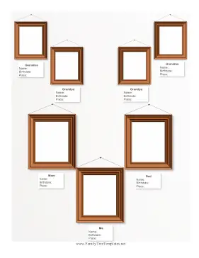 Picture Frame With Vital Statistics Template