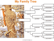 4 Generation Family Tree with Squirrels