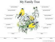 Family Tree with Birds