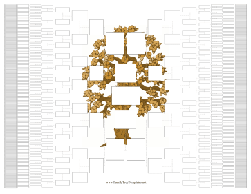 1-Page 10-Generation Family Tree Graphic Template