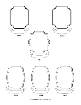 3-Generation Hourglass Family Tree Template