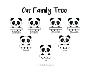 3 Generation Family Tree Panda Template