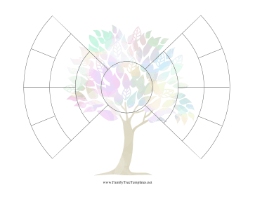 4-Generation Bowtie Family Tree With Graphic Template