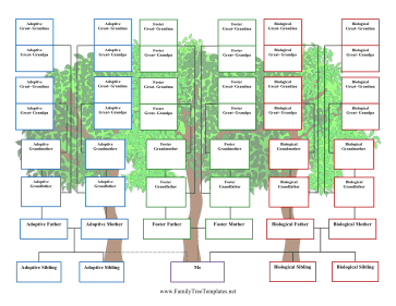 4-Generation Foster Family Tree Template