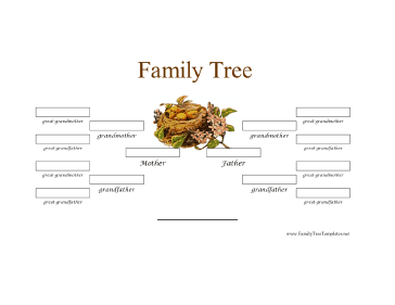 Elegant 4 Generation Family Tree Template