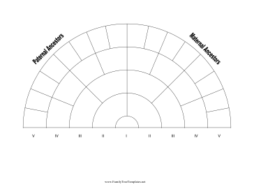 5 Generation Family Tree Fan Chart Template