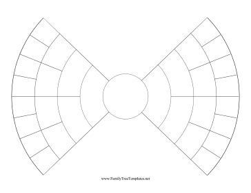 5 Generation Bowtie Family Tree Template