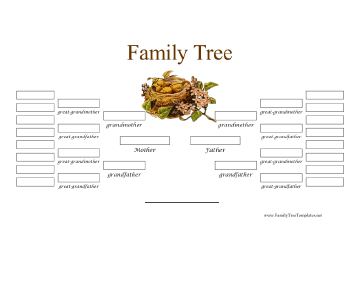 Elegant 5 Generation Family Tree Template
