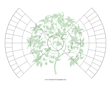 6-Generation Bowtie Family Tree With Graphic Template