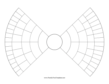 6 Generation Bowtie Family Tree Template