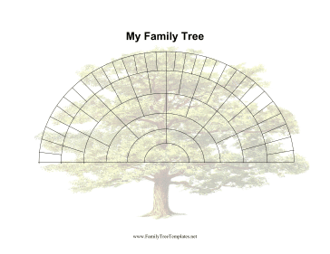 6 Generation Fan Family Tree Template