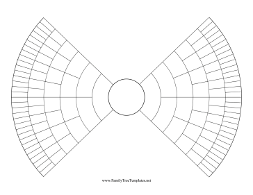 7 Generation Bowtie Family Tree Template