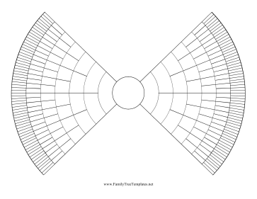 8-Generation Bowtie Family Tree Template