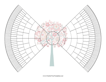 8-Generation Bowtie Family Tree With Graphic Template