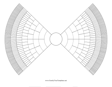 9-Generation Bowtie Family Tree Template