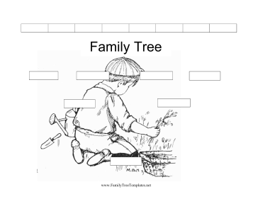 Black and White Family Tree Template