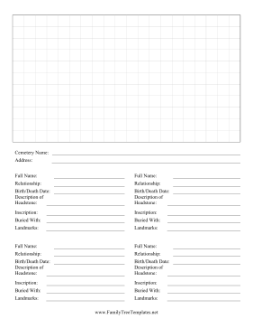 Cemetery Map Multiple Graves Template