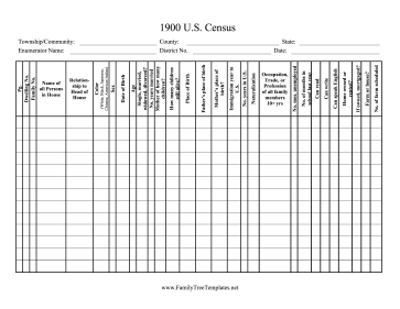 Census 1900 Template