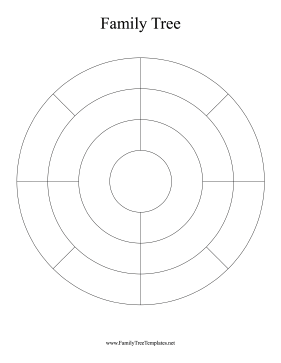 Circular 4 Generation Family Tree Template