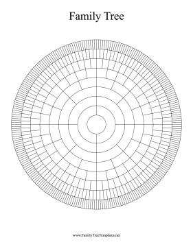 Circular 9 Generation Family Tree Template