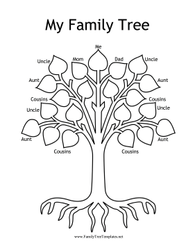 Colorable Family Tree Template