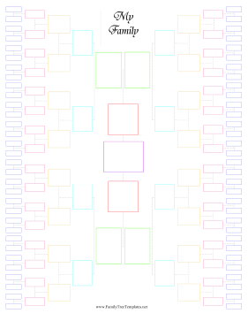 Colorful 7-Generation Family Tree Template