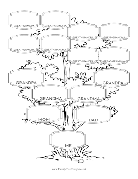 Cute Four-Generation Colorable Template