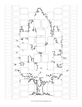 Cute Seven-Generation Colorable Template