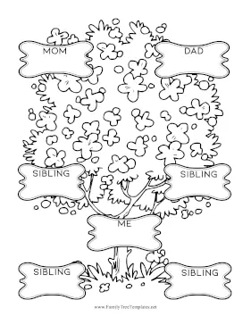 Cute Two-Generation Colorable Template