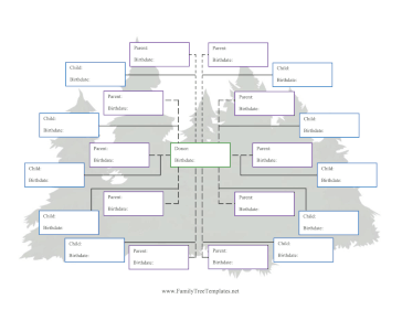Donor Family Tree with 10 Half-Siblings Template
