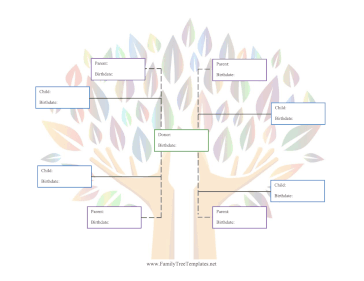 Donor Family Tree with 4 Half-Siblings Template