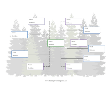 Donor Family Tree with 5 Half-Siblings Template