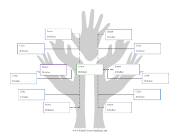 Donor Family Tree with 6 Half-Siblings Template