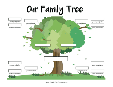 Family Tree 4 Generations Informal Template