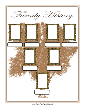 Family Tree with Photo Frames Template