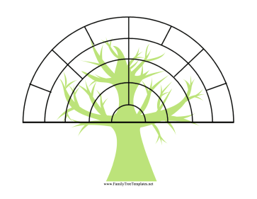 Fan Family Tree with Graphic Template