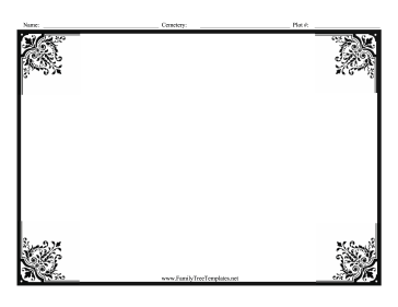 Gravestone Rubbing Template