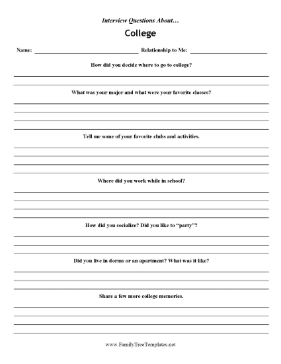 Interview Questions College Template