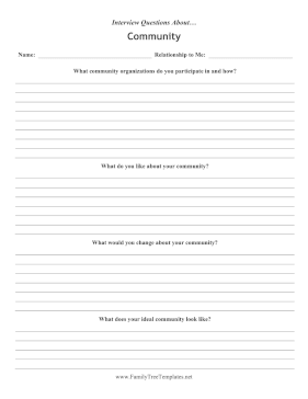 Interview Questions Community Template