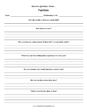 Interview Questions Fashion Template