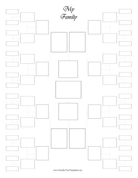 Large 6-Generation Family Tree Template