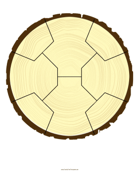 Radial Family Tree 3 Generation Stump Template